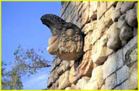 19 Copan - Eagle Head at Ball Court Wall