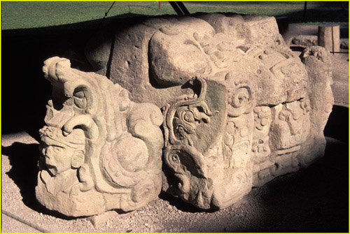 21 Copan - Altar at the base of Hieroglyphic Stairway