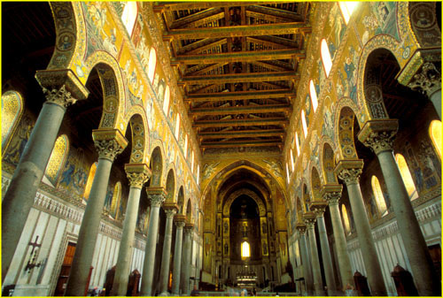 92 Interior of Monreale Cathedral, near Palermo, Sicily