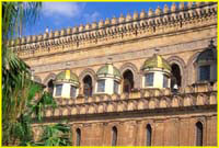83 Cupolas on facade of Doumo, Palermo, Sicily