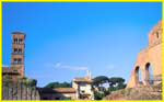 03b Santa Francesca Romana church and Basilica of Constantine and Maxentius (right), Roman Forum, Rome